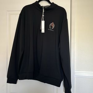 XXL BLACK CARNOUSTIE TECH QUARTER ZIP JACKET